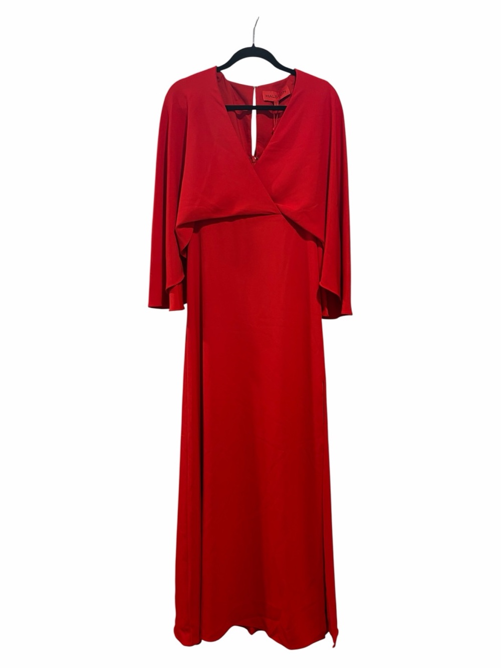 NWT: Halston OLAYA GOWN IN FLUID CREPE, Red, Size 0 - Picture 6 of 11